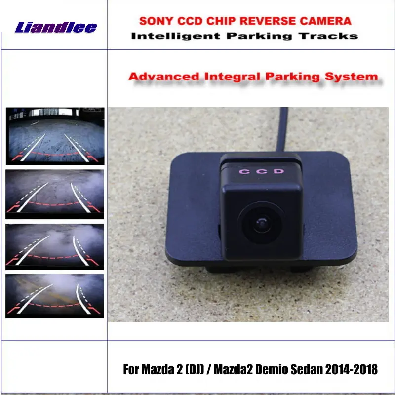 

Rear Camera For Mazda 2 (DJ) / Mazda2 Demio Sedan 2014-2018 Parking Tracks Backup Reverse Lines Dynamic Guidance Tragectory