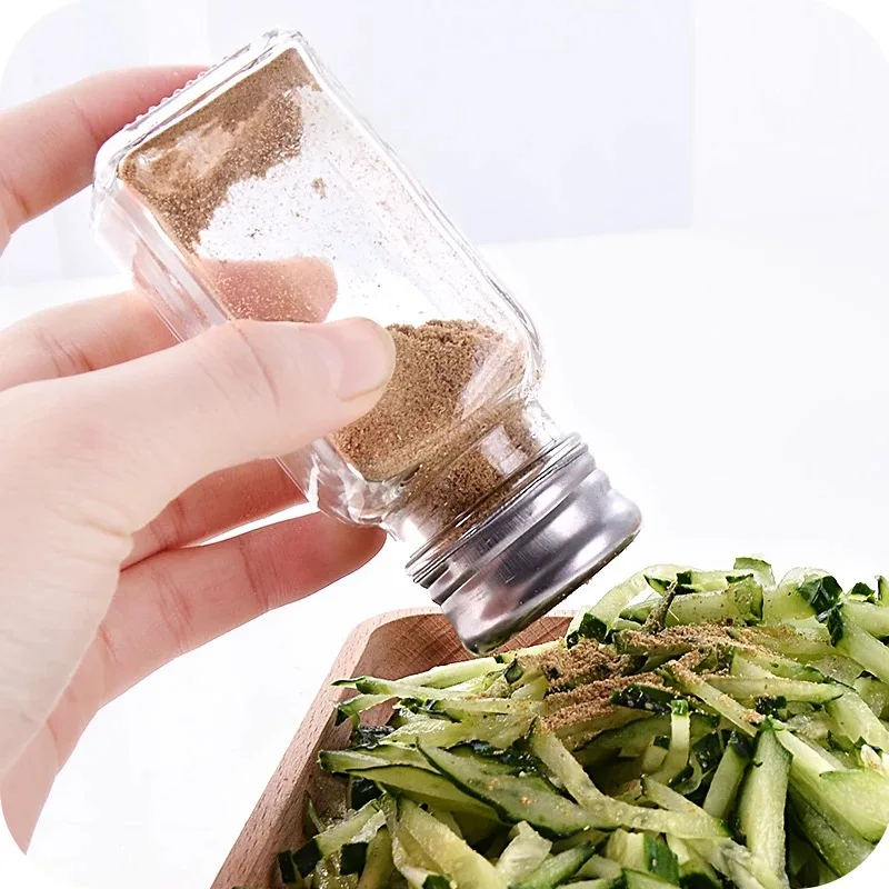 

VKStory Life Glass Storage Bottles Jars Cover With Hole For Kitchen Spice For Salt Chili Powder