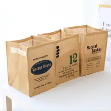 Складной Водонепроницаемый органайзер для косметики Коробка органайзер джутовый ящик для хранения баррель книга офисные принадлежности игрушка домашнее хранилище корзина Декор