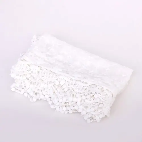 

SAF-Women embroidered lace scarf white