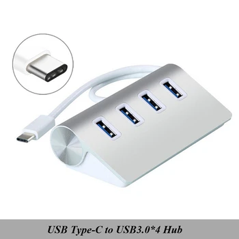 

4 in 1 Type C HUB Multiport Adapter USB-C to USB 3.0 Type C Adapter Convertor for MacBook Pro Windows Type C USB HUB
