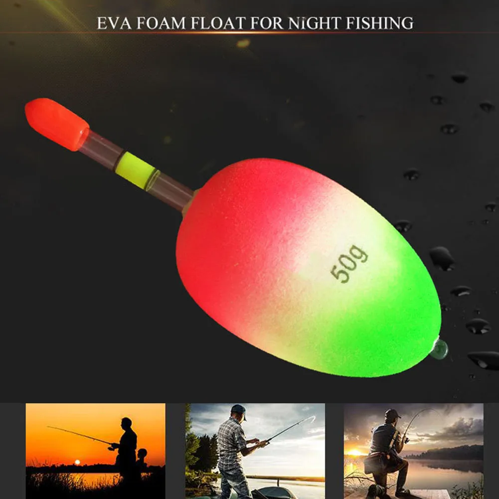 

5 Pcs Tackle Fishing Float Light Rock Belly Striking EVA Practical Fish Bait Luminous Accessories Tail Sea Bobber Outdoor