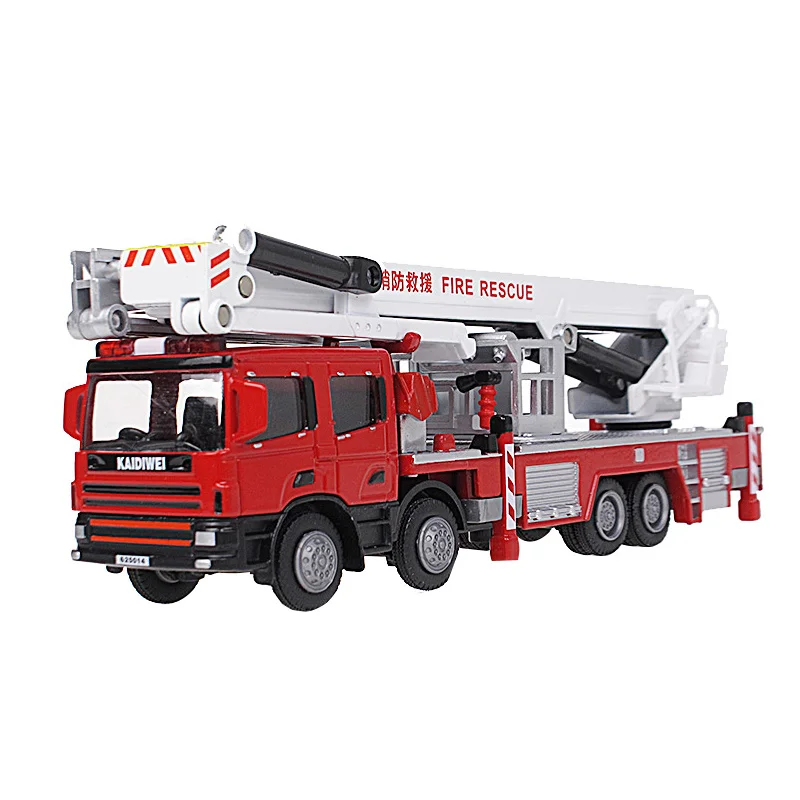 KAIDIWEI весы 1:50 лестница игрушка «пожарная машина» Коллекционные модели автомобилей грузовых автомобилей игрушки для детей