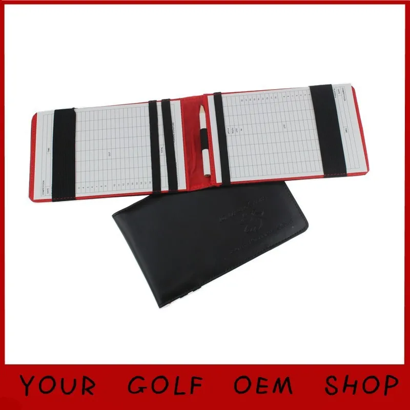 Печать логотипов под заказ Golf Yardage книга счет для игры в гольф держатель карты легко носить Гольф подарки оптом