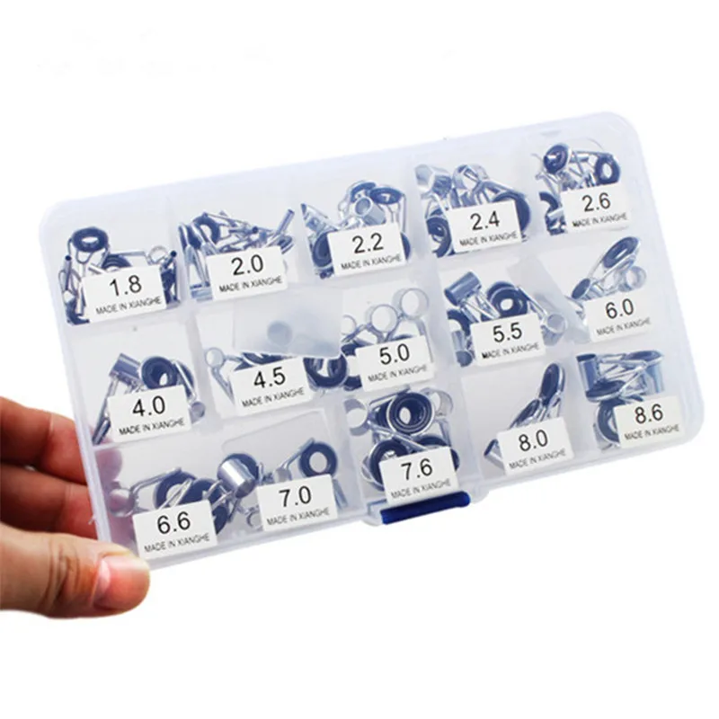 Buy 80Pcs/Box Telescopic Fishing Rod Guide Tip Repair