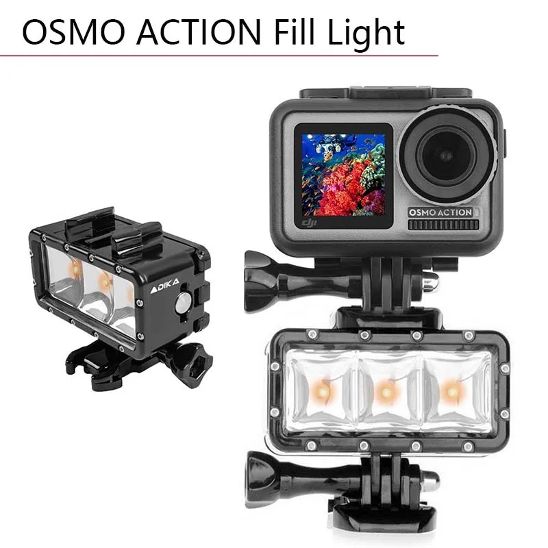 DJI Osmo Action светодиодный подводный фонарик лампа сухое освещение