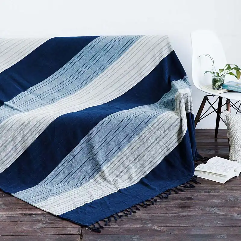 cobijas de sofa decorativas de punto de algodon bohemio manta de hilo para camas toalla suave a cuadros tapiz de decoracion vintage para el hogar