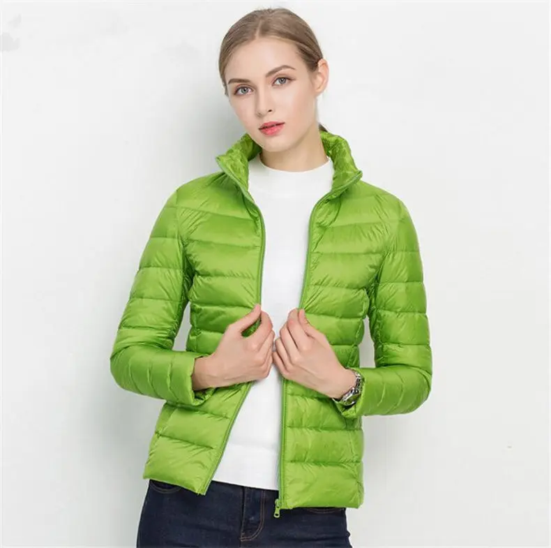 2019 New Women White Duck Down Jacket Winter Coat Ultra Light Slim Women Spring Puffer Jacket Portable Windproof Down Coat S-3XL 10