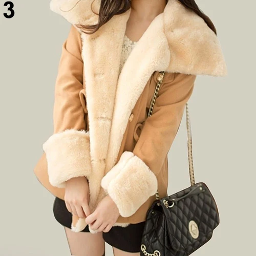 SANWOOD, новинка, Женское зимнее теплое пальто с искусственным мехом и капюшоном, Базовая куртка, длинное пальто, модная верхняя одежда, теплые пальто для девочек, S-XL