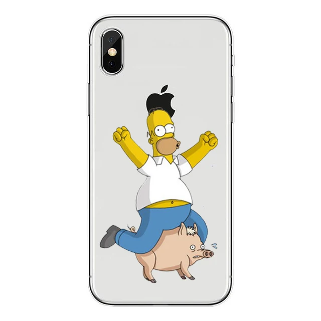Hard PC J.Simpson Homer J. Simpson прозрачный жесткий PC пластиковый чехол для телефона для iPhone X XS MAX XR 6 6s 7 8 plus SE 5S 5 Барт Симпсон задняя крышка coque capa - Цвет: Hard PC J.Simpson