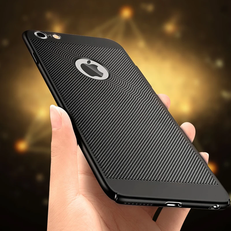 

Hard PC Phone Case For iPhone X 8 7 6 6s Plus 5 5s SE Cover Plastic Heat Dissipation Cases For iPhone X 8 10 Protective Shell