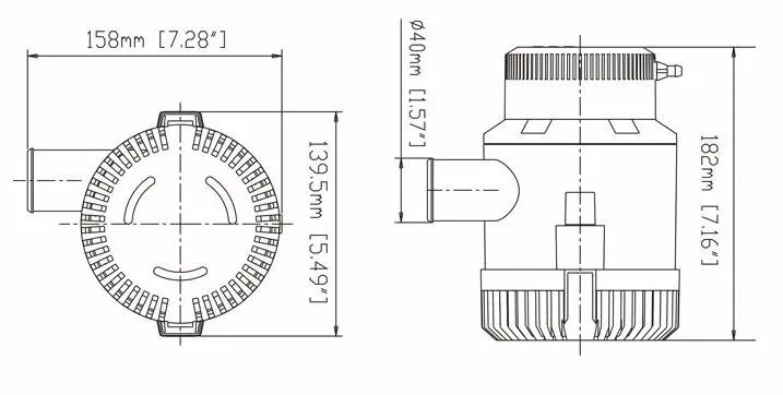 SEAFLO 3700GPH 12 вольт dc трюмный водяной насос отстойные насосы прерывистые приманки танки погружные морские лодки