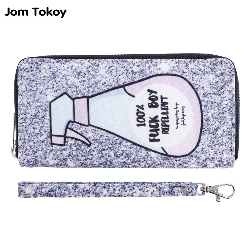 

Women 3D printing Wallet Zipper Clutches ladies Wallets Female Credit Card carteira