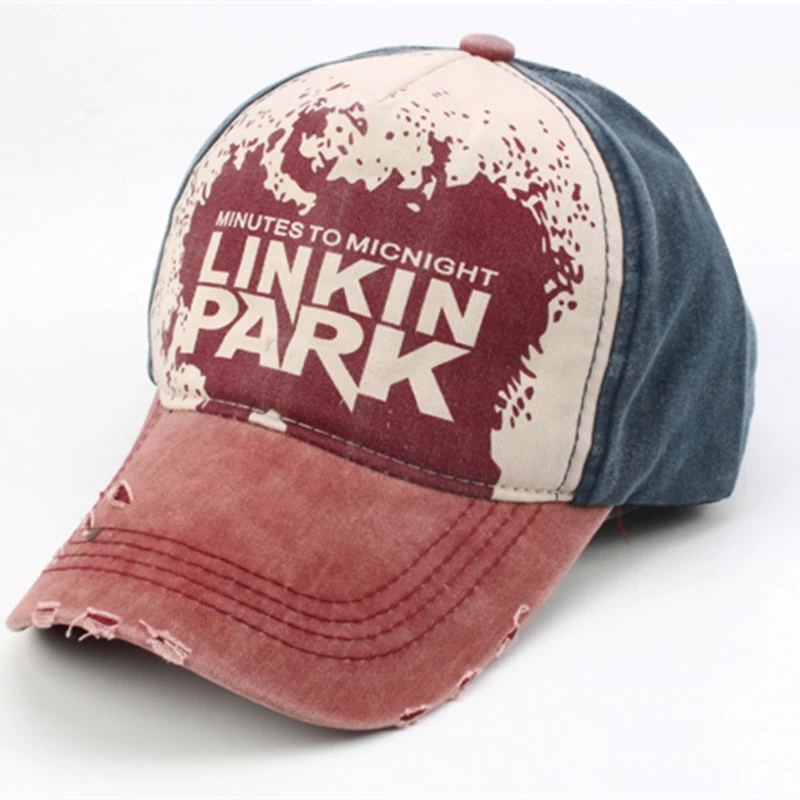 

Linkin Park Baseball Cap for Men Women Hip Hop Streetwear Rapper Snapback Bone Casual Cap Gorras Adjustable Washed Trucker Cap