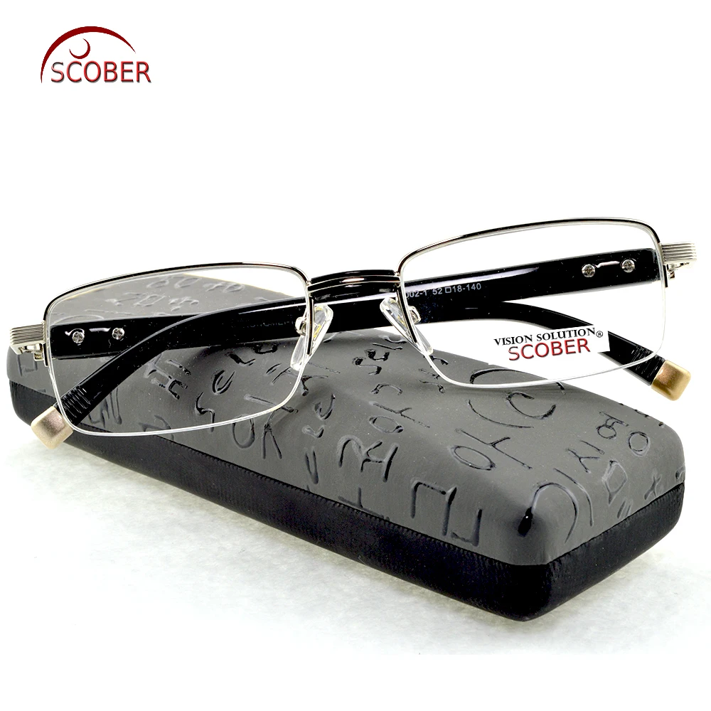 Очки для чтения с антибликовым покрытием Scober Men Titanium + tr90 несферические очки 0 5 75