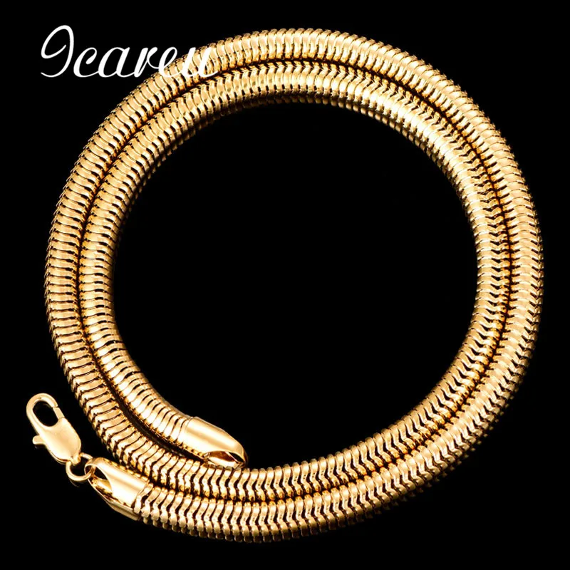 Wholesale 6mm 60cm 24inch Hip Hop Gold Color Big Crude Round Snake