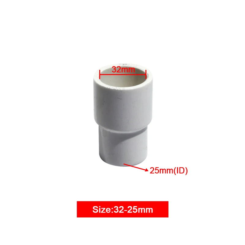PVC-U фитинг для водопроводной трубы разъемы 25/32/40/50 мм стык труб ПВХ пластиковая труба для воды поставка трубных шарнира - Цвет: 32-25mm