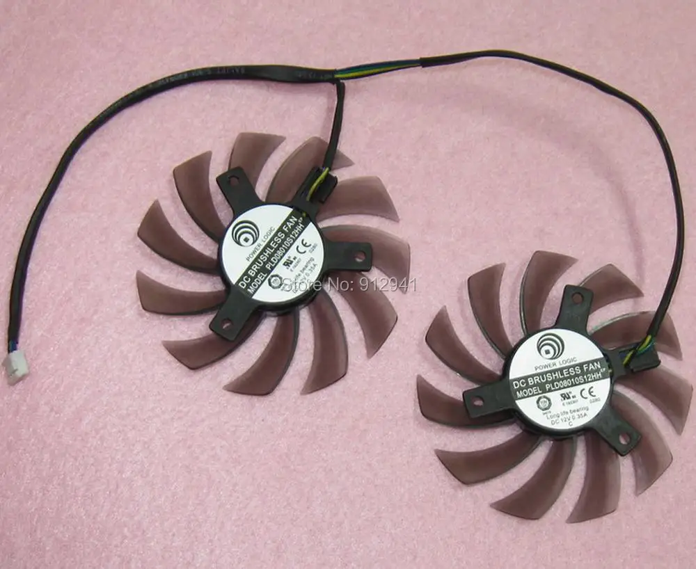 

PLD08010S12HH 75mm Video Card Dual Fan Replacement 40mm 12V 0.35A 4Pin for MSI GTX 560 570 580 R6770 R6870 R6950 Twin Frozr II B