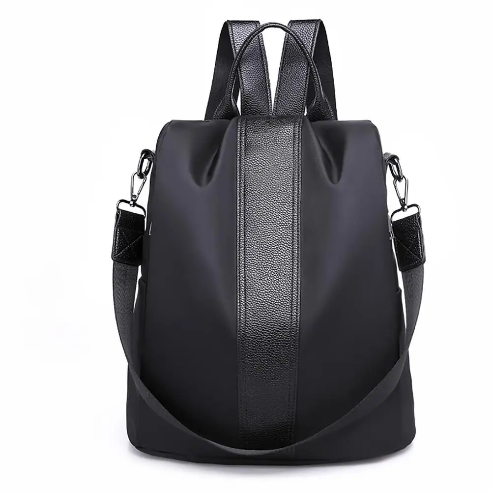 

Fashion Stripes Soft Leather Backpack Large Capacity Women Casual Travel School Shoulder Bag Tote Anti-theft Women Backpack