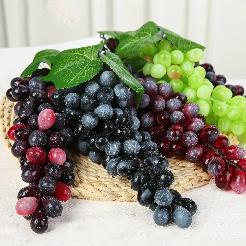 

85pcs/set Artificial Fruit Grapes Decor Plastic Fake Decorative Fruit for Home Wedding Party Garden Decoration Supplies
