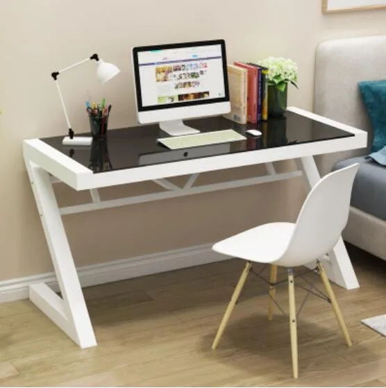 

100*60*75cm Z style Computer Desk tempered glass writing desk Laptop desk