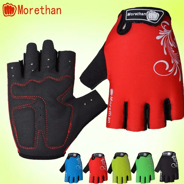 US $3.94 Promotion Bike Gloves Half Finger Team Guantes Ciclismo Breathable Gloves for Man Woman Kids Summer