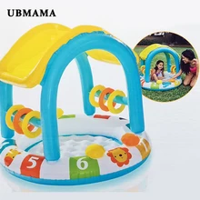 Нетоксичный надувной бассейн с затенением ПВХ пластик безопасность innocuity надувной батут бассейн океанический бассейн Рождественский подарок