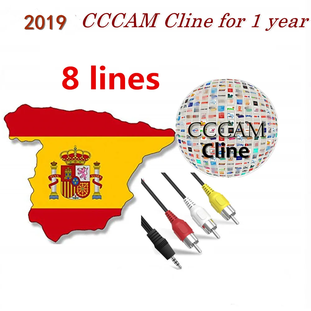 

European 1 year 8 clines Full HD CCcam For Digital Satellite Receiver For Freesat GT media V8S Spain Portugal France Italy Czech