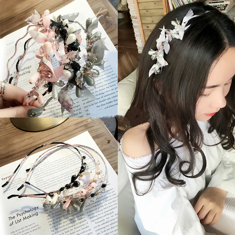 

Baroque Jeweled Headband Women Wedding Bride Crystal Hairband Rhinestone Bezel Elegant Hair Accessories Headwear