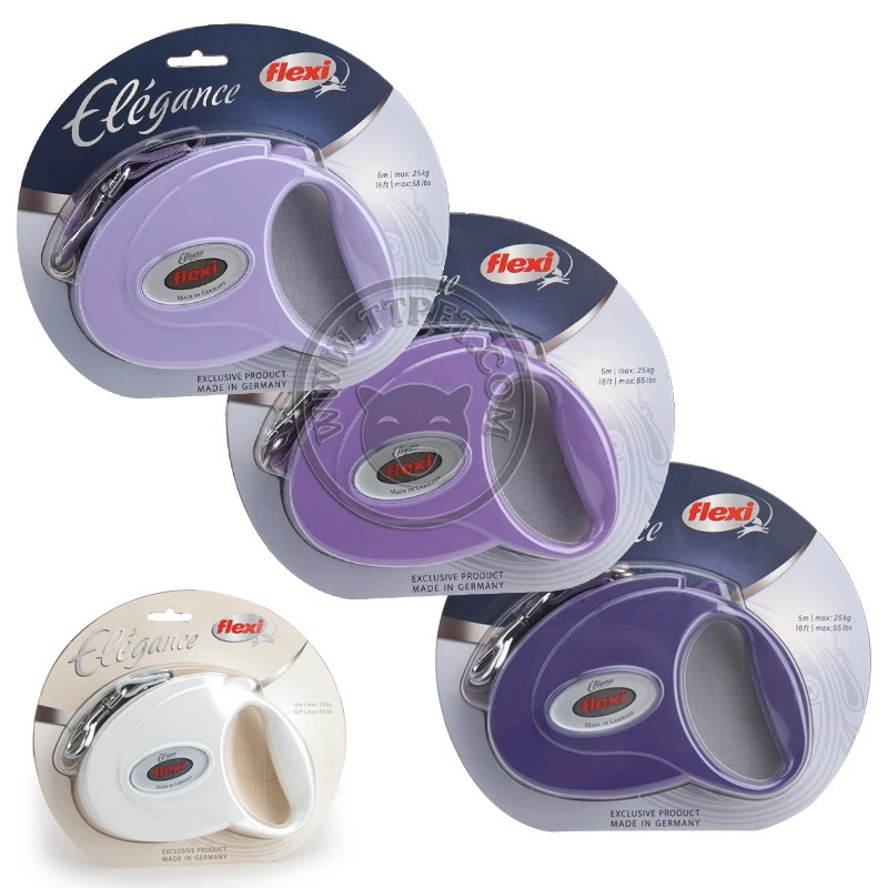 purple retractable leash