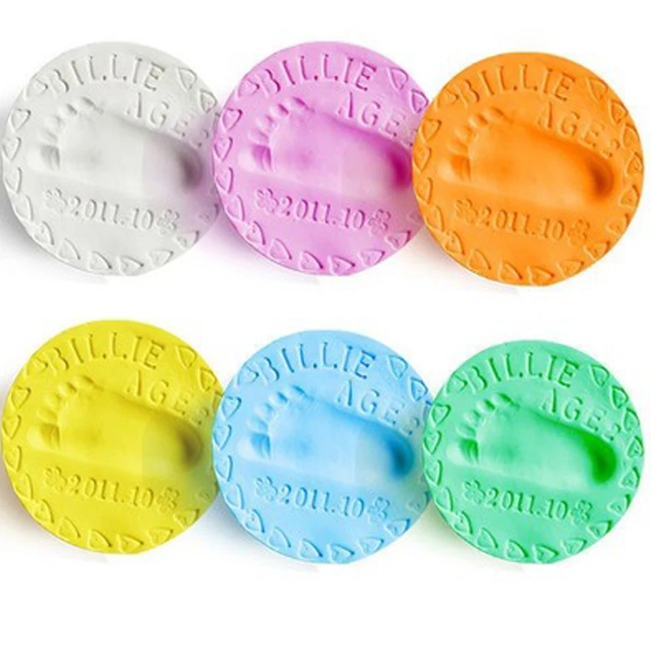 

Baby Handprint Footprint Mud Safe Newborn Baby Souvenirs Hand Foot Print Maker Keepsake Soft Clay Toys 30g-100g