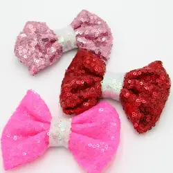 

15pcs/lot 4" Glitter Messy Sequin Bows Hair Clips,Valentine's Day Flower Clips,epacket/CAPA Free