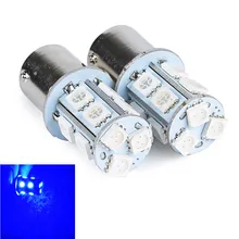 2 adet mavi kamyon DC 12V 24V 1157 BAY15D P21/5W 13 5050 LED S25 kuyruk fren lambası park ters işık dış işıklar