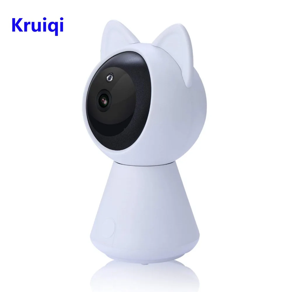 

Kruiqi Cat HD IP Camera 1080P Home Security Camera 2.4GHz Indoor Dome Camera Pet monitor with Motion Alarm, Two Way Audio