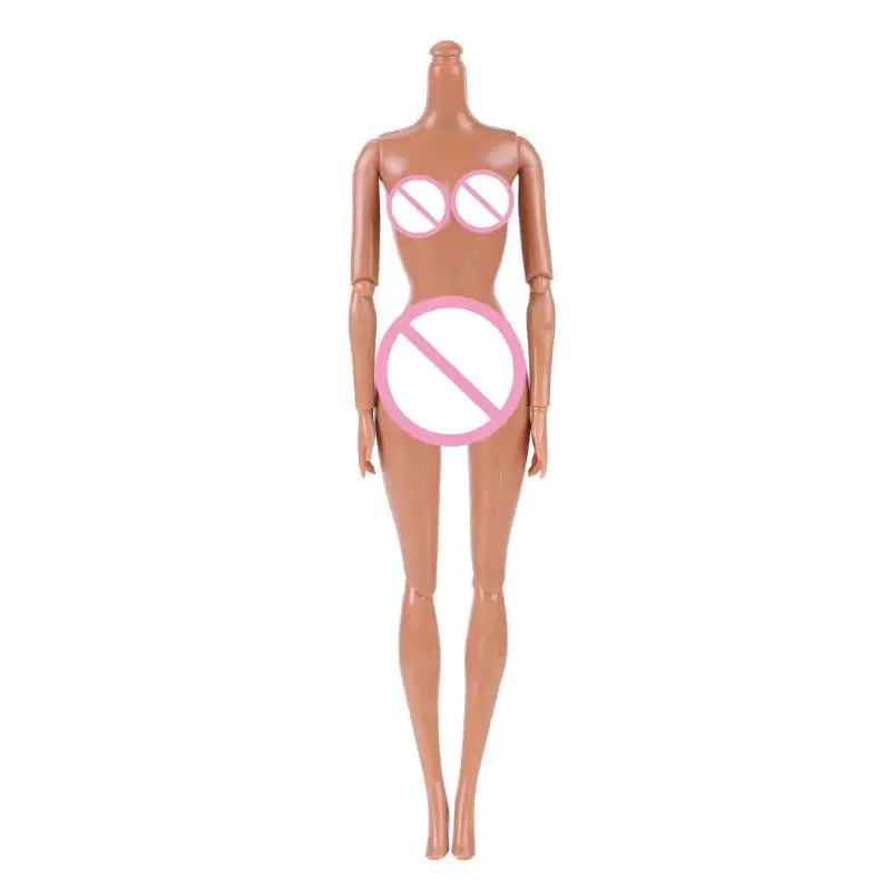 

1pc Plastic Doll Toy Black Naked Doll Body with Eleven Joints Cake Baking Girl Toys Doll Accessories Tools Children Gift