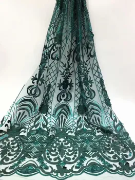 

2019 Nigeria's latest French lace fabric hot sell beautiful 3D flower laser embroidery high-quality African lace fabric YYZ26821