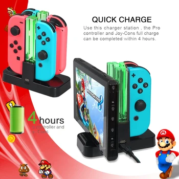 

Nintend Switch Dock Accessories Pro Controller Charger Nintendoswicth Charging Dock Station for Nintendo Switch Joycon Console