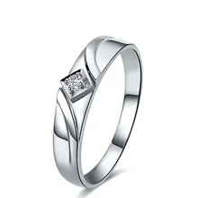 18K Gold Diamond Ring for Men Genuine K Gold and Natural Diamond Men Ring Wedding Engagement Ring Fine Jewelry