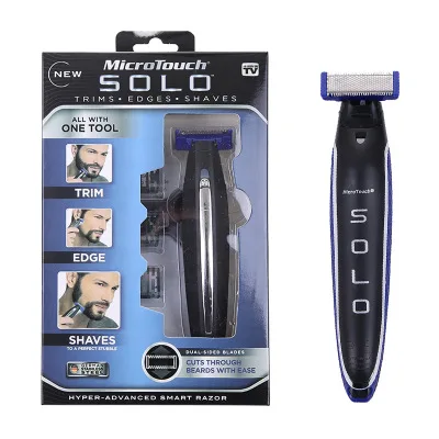 Челнока Micro Touch SOLO перезаряжаемые бритвы для мужчин личные волосы Чистящая бритва триммер и Edger Hyper-Advanced «умная» бритва