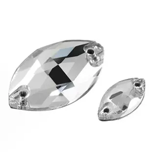 

with hole chaton beads Sew on hores eyes Flatback crystal button 2 holes crystal clear color 6X12mm Silver base chaton beads