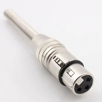 

10pcs With A Long Spring Female XLR Three-Pin Audio Cable Connector KTV Microphone Plug XLR Connector