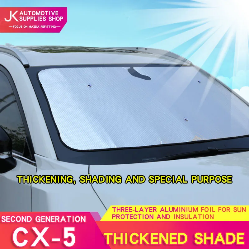 

For Second generation Mazda cx-5 front windscreen sun shield CX5 window shade sucker strength