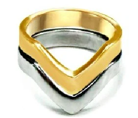 Triangle gold silver Three-dimensional ring restoring ancient ways is the European and American fashion tail A080 | Украшения и