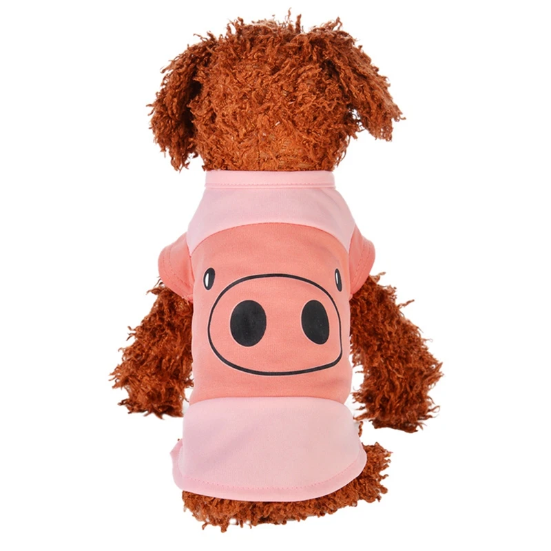 

Pet Dog Spring And Summer Costume Dogs Breathable Cartoon Animal Short Sleeves T-shirt