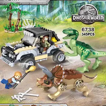 

2019 Jurassic World 2 Park Dinosaurs Indoraptor Pterosauria Dino Building Blocks Figures Collection Learning Toys For Children