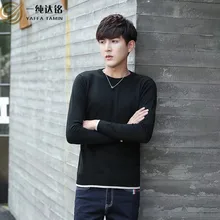 Бренд Для мужчин свитера пуловеры v-образным вырезом Вязание пуловеры для черный цвет, для мужчин серый фиолетовый Свободные свитеры мужской модный пуловер