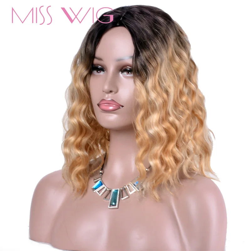 Miss wig длинные волнистые парики темно коричневый Омбре блонд смешанные белые для