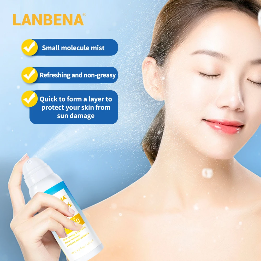 

Lanbena Sunblock Sunscreen Spray Skin Whitening Spray Face Body Spf 50 Sun Block Water-resistant Brightening Breathable Suncream