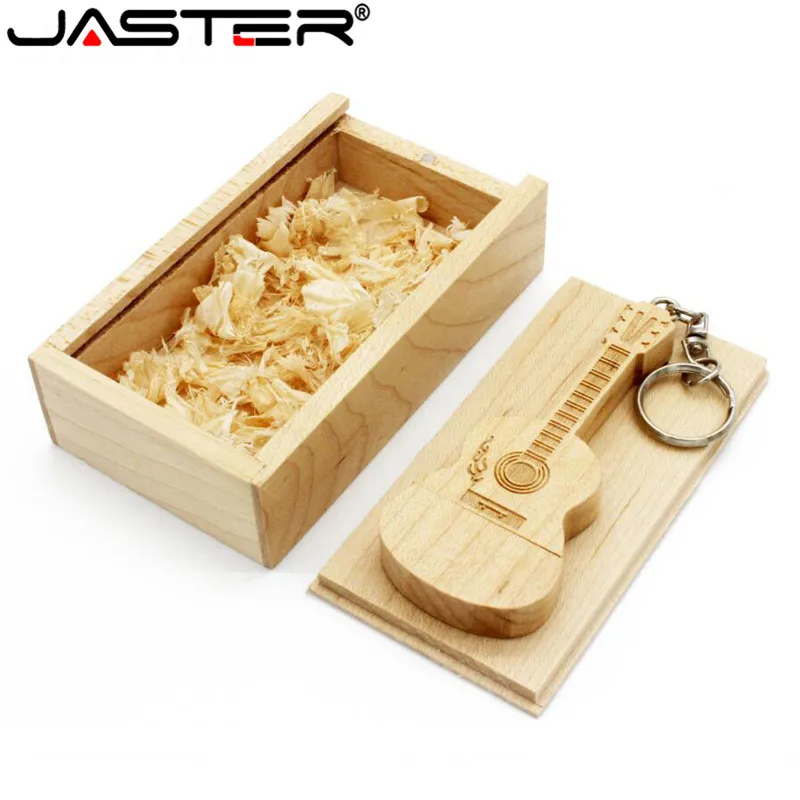 JASTER натуральная Акустическая гитара+ коробка Флешка 4 ГБ 8 ГБ 16 ГБ 32 ГБ Акустическая гитара usb флеш-карта памяти, более 10 шт запись