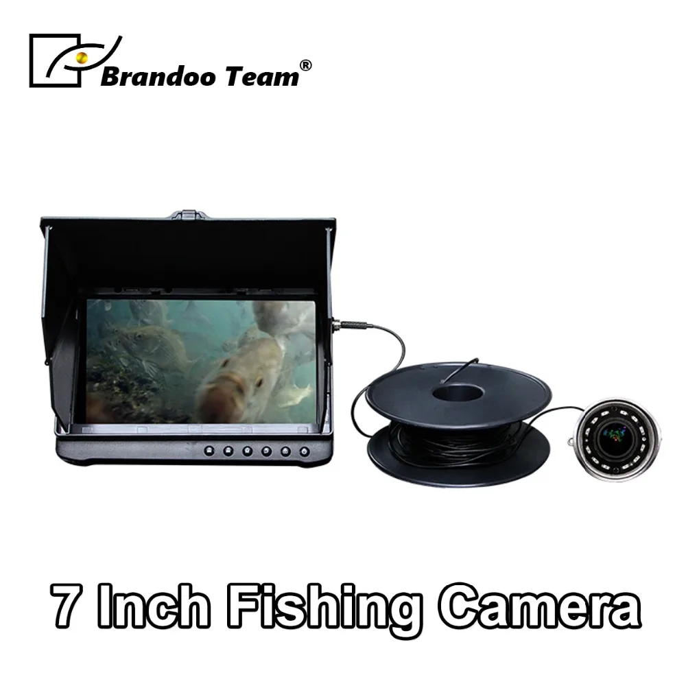 

30M Fish Finder Underwater Fishing Camera 7" Video Monitor Controllable via monitor Support 128GB SD Card